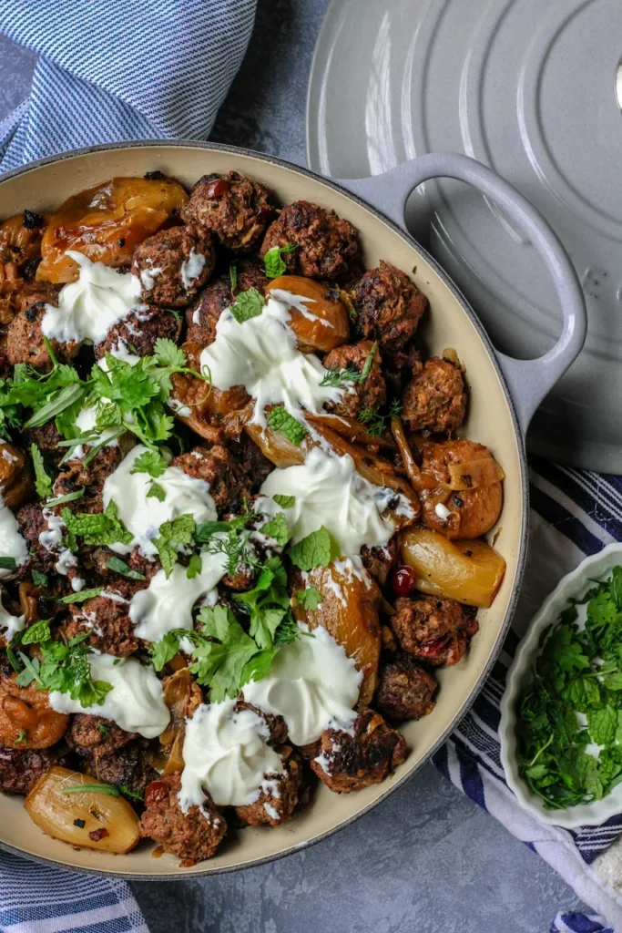 Bowl with potatoes and salad