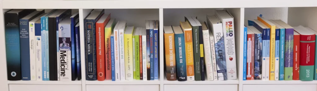 Bookshelf with specialist literature